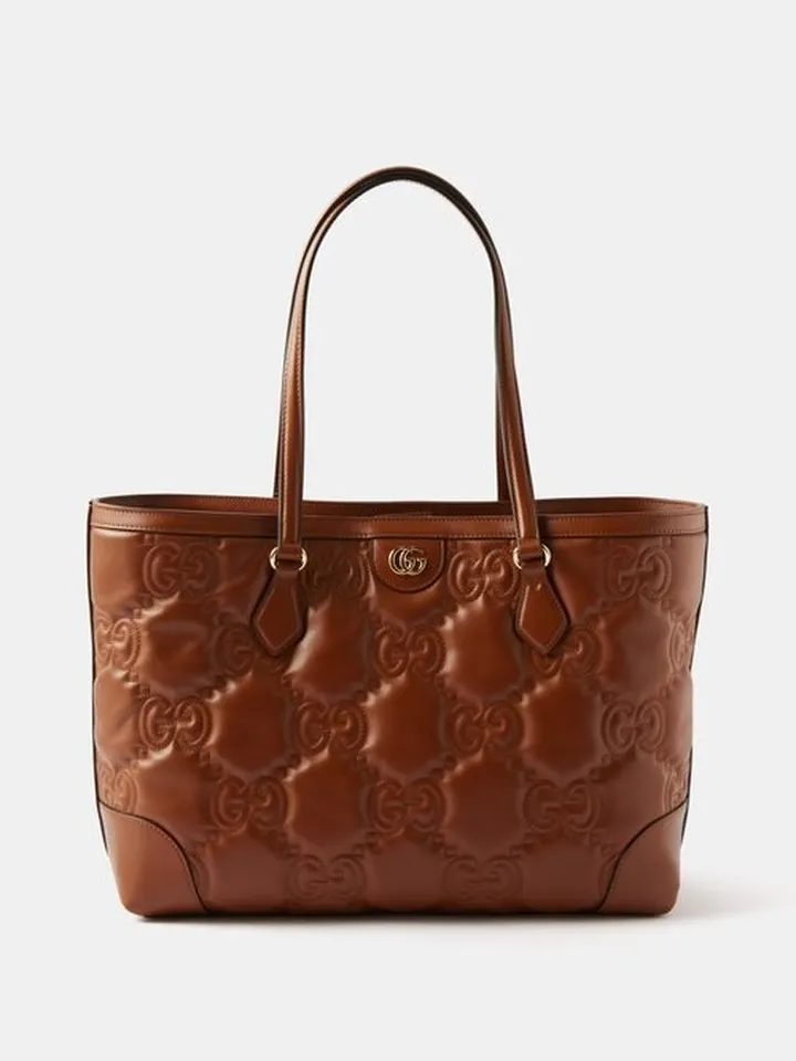GG-matelassé Leather Tote Bag