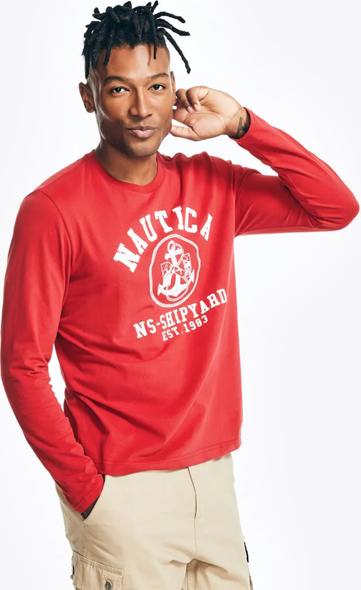 Sustainably Crafted Graphic Long-Sleeve T-Shirt