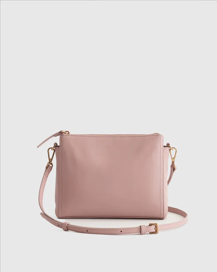 Italian Leather Triple Compartment Crossbody