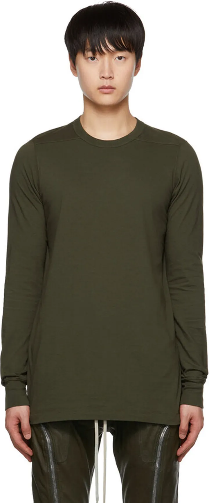 Rick Owens Green Level Long Sleeve T-Shirt