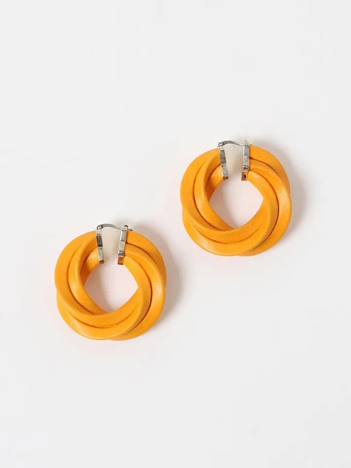 Bottega Veneta Twist woven leather earrings