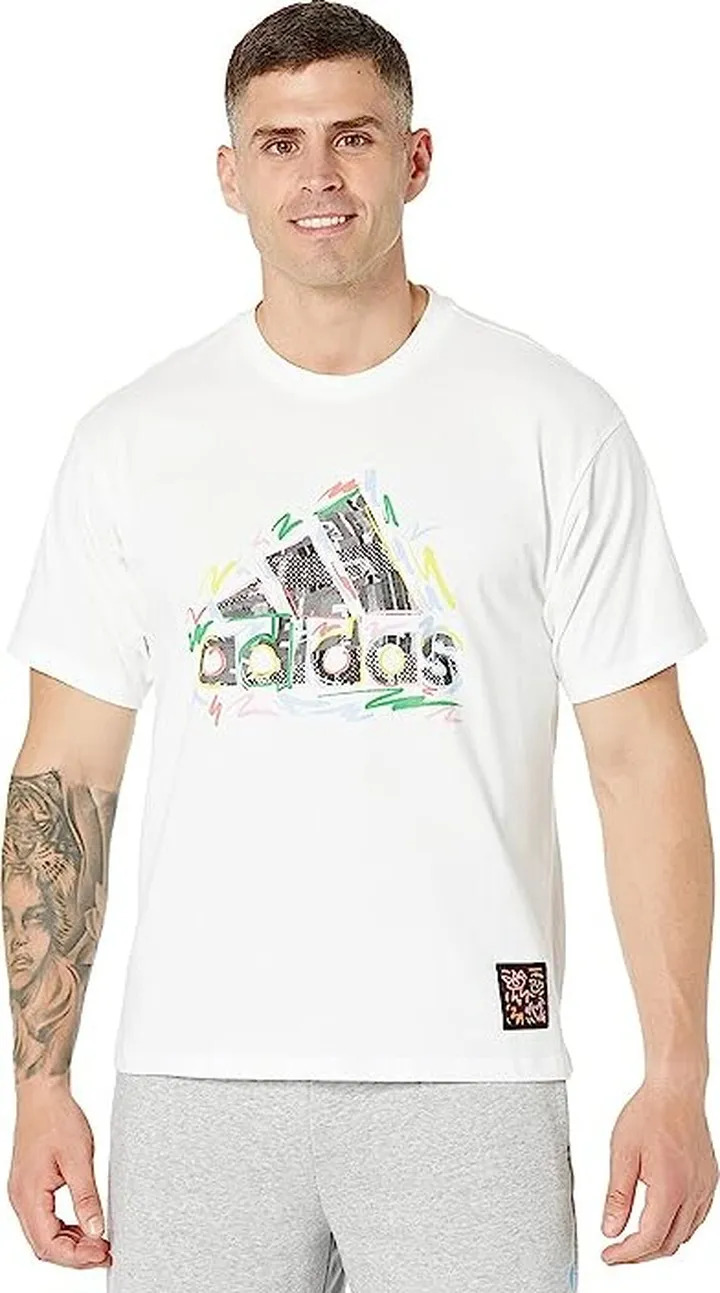 adidas Pride Short Sleeve Tee (White) Men's Clothing