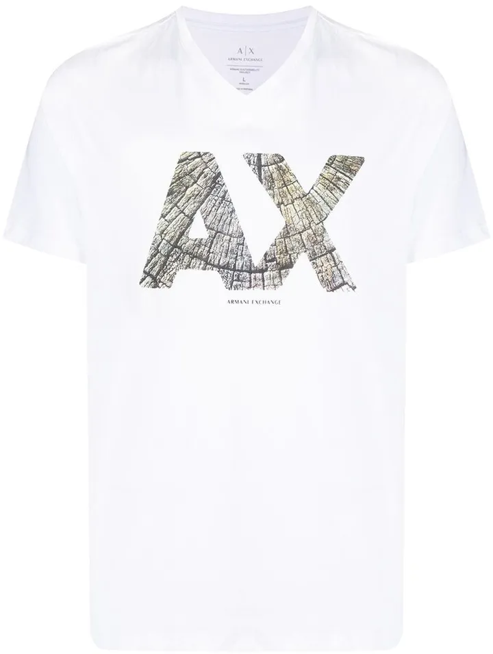 AX logo-print cotton T-shirt