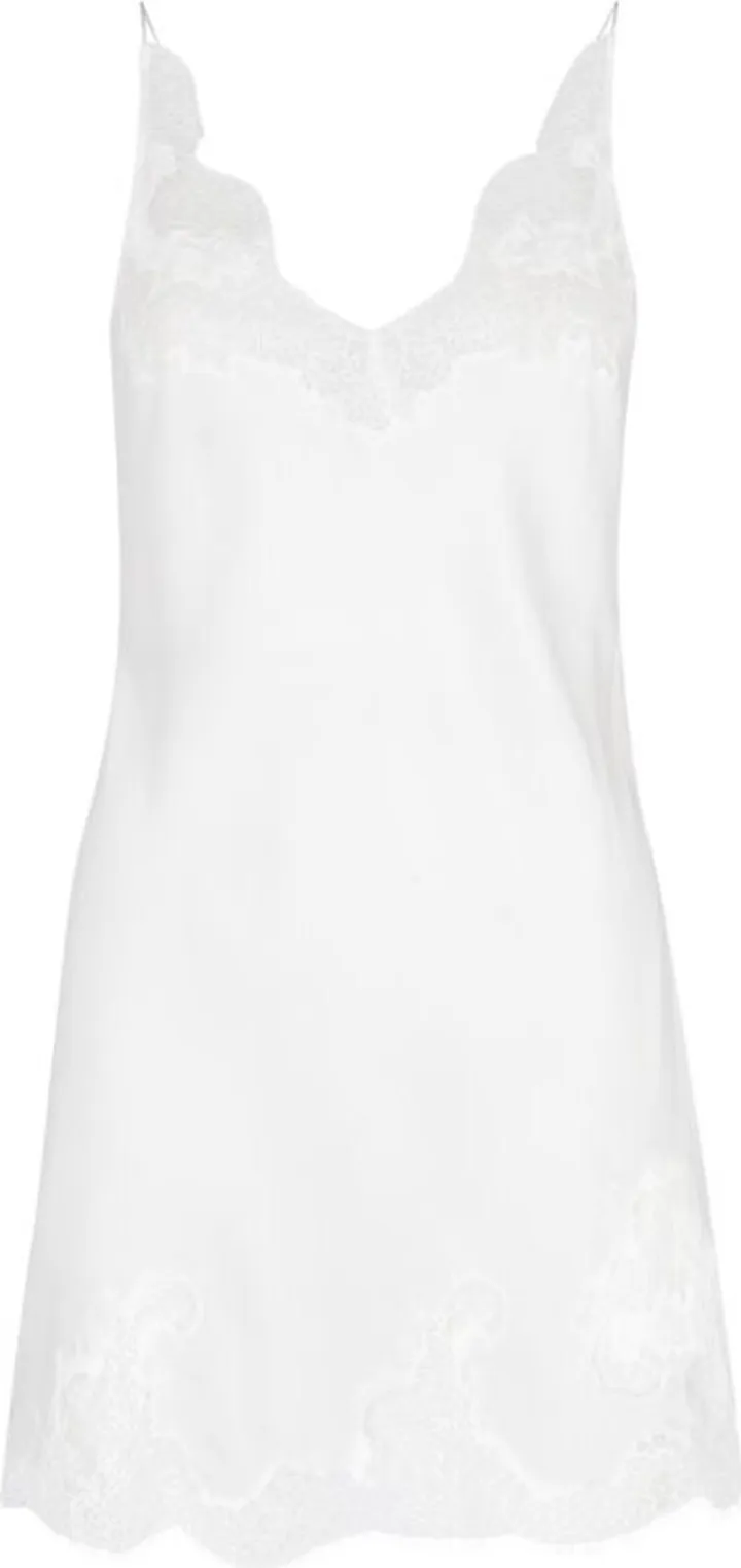 Carine Gilson Silk Lace Trim Camisole