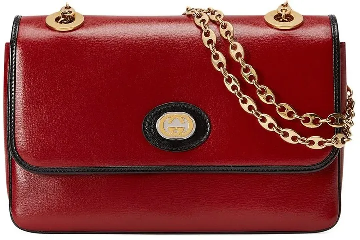Leather small shoulder bag