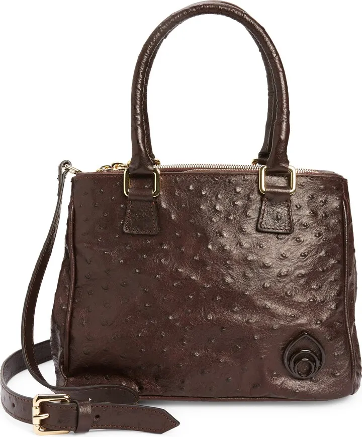 Palila Faux Ostrich Leather Shoulder Bag
