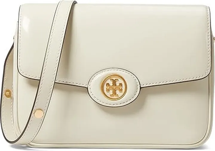 Tory Burch Robinson Spazzolato Convertible Shoulder Bag (Shea Butter) Handbags
