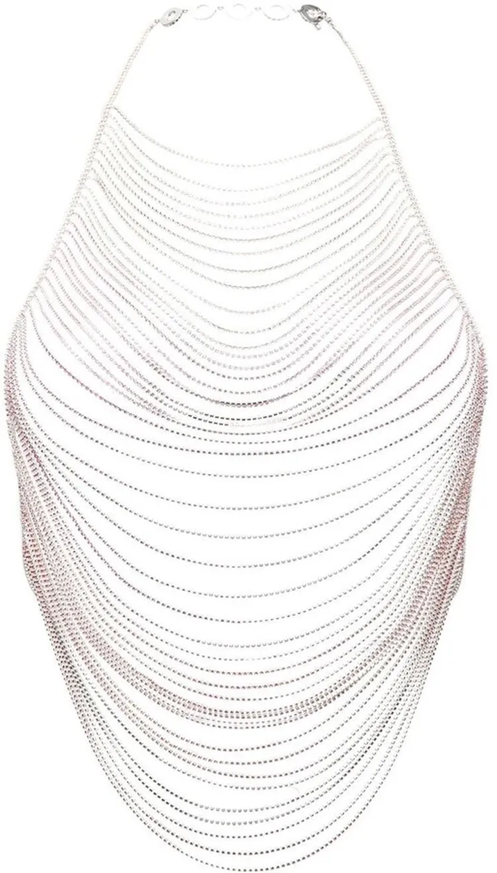 Crystal-Embellished Halterneck Top