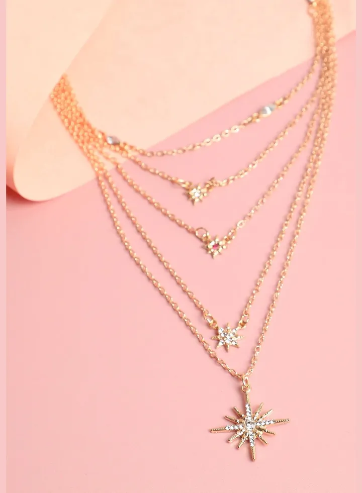 Gold Plated Designer Stone Necklace