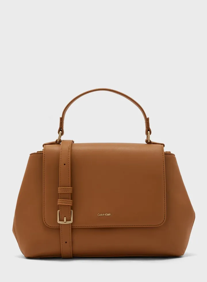 Top Handle Flapover Tote