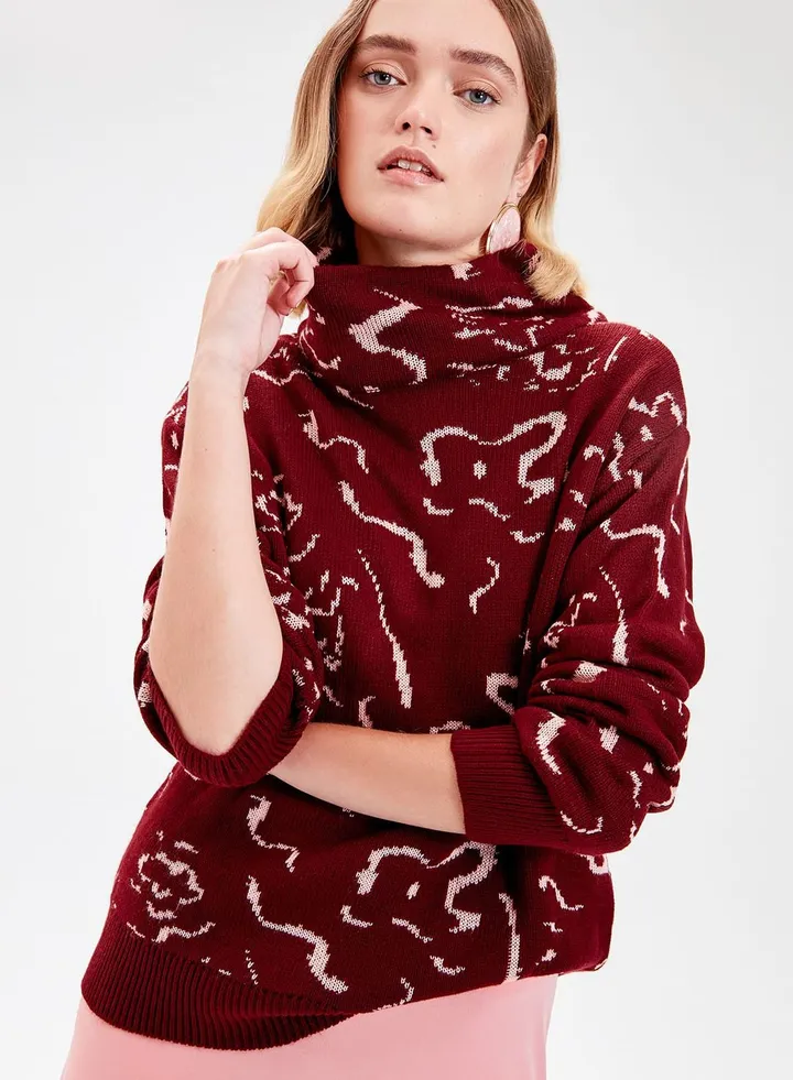 Oversized Printed Sweater