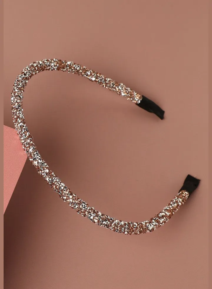 Gold Plated Designer Stone Western Wear Hair Band For Women