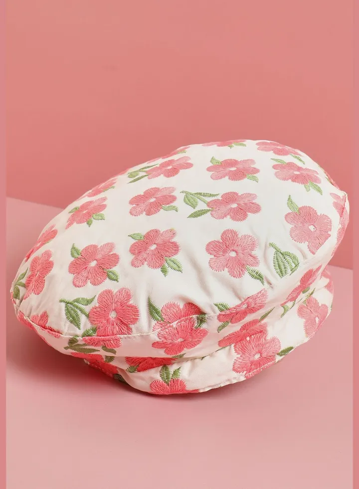 Floral Print Breton Hat