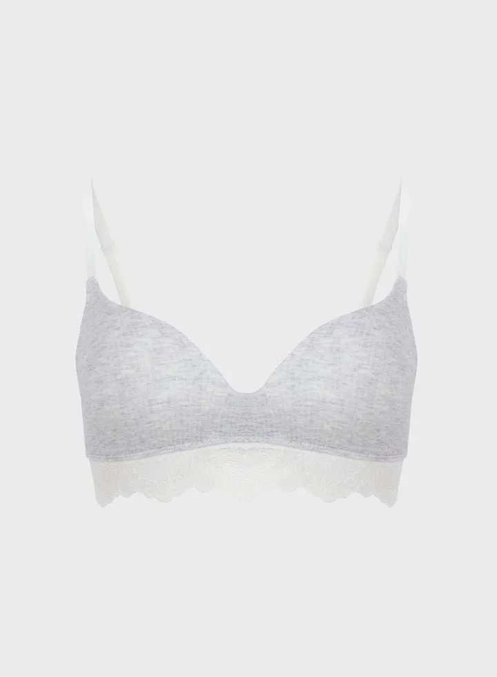 Light Padded Lace Detail Bra