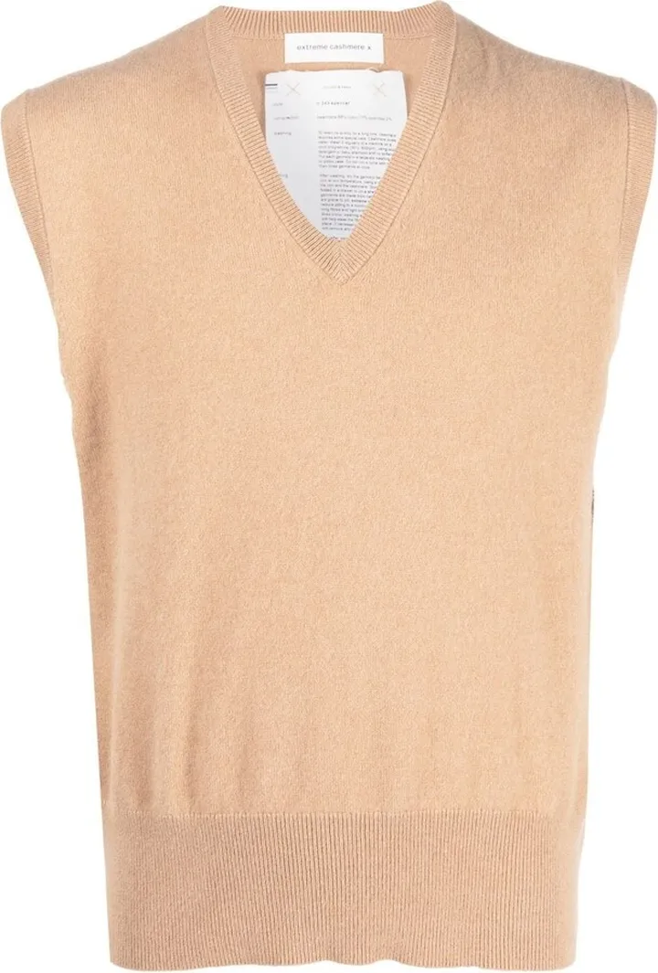 V-neck knit vest