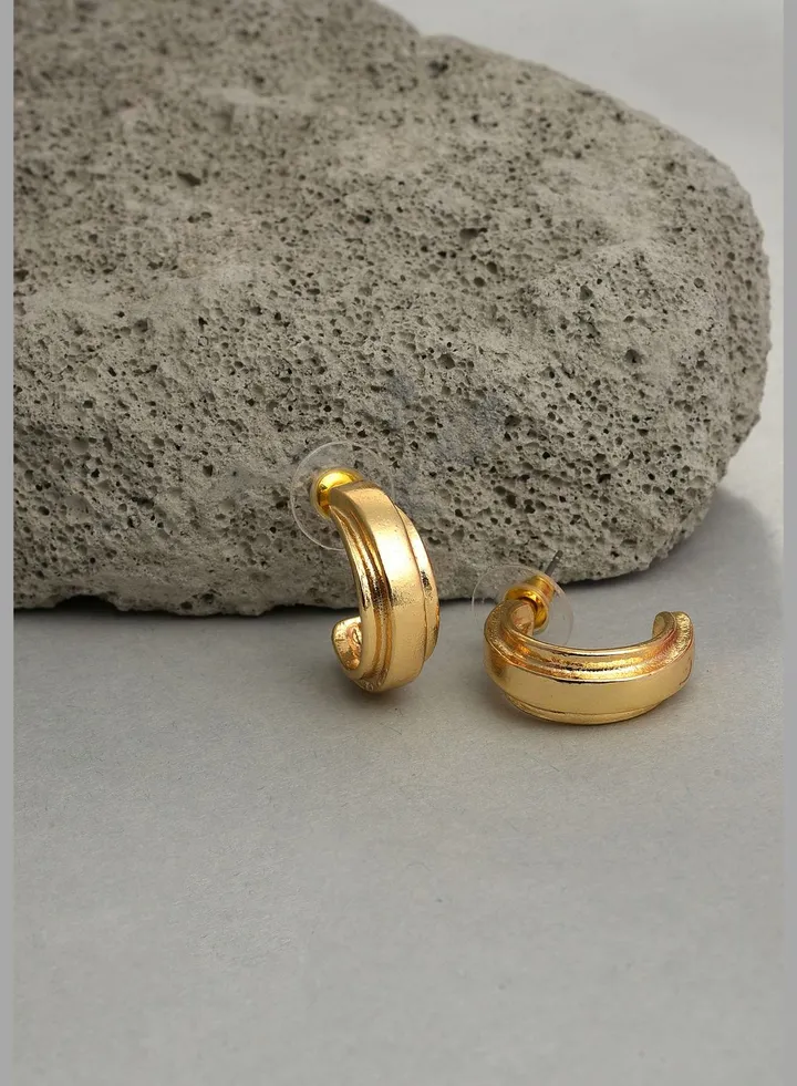 Gold Plated Designer Hoop Earring