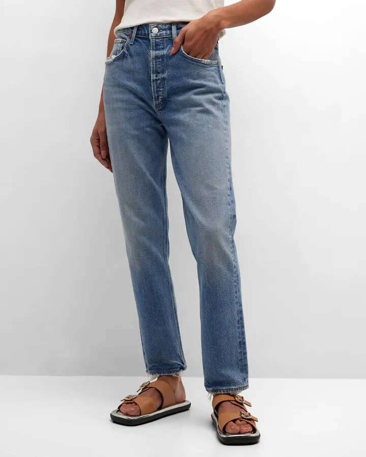 Riley Slim Straight Crop Jeans