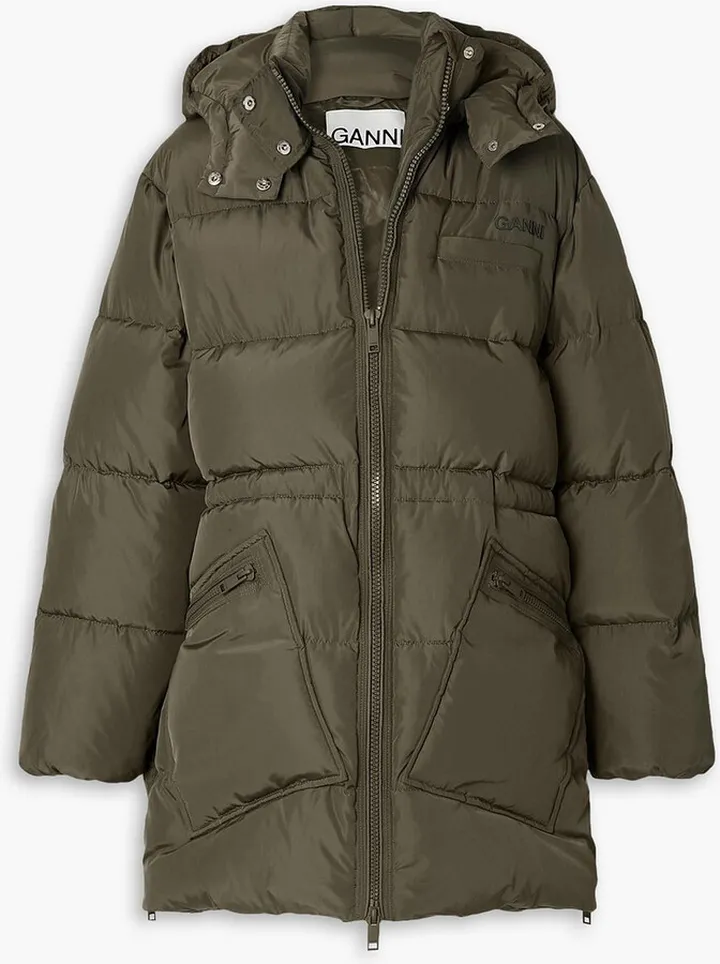Oversized quilted shell jacket