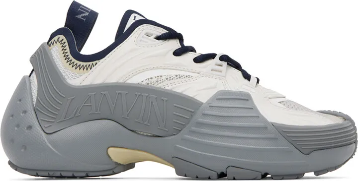 Lanvin SSENSE Exclusive Gray & Navy Flash-X Sneakers
