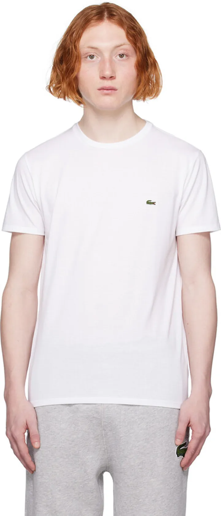 Lacoste White Crewneck T-Shirt