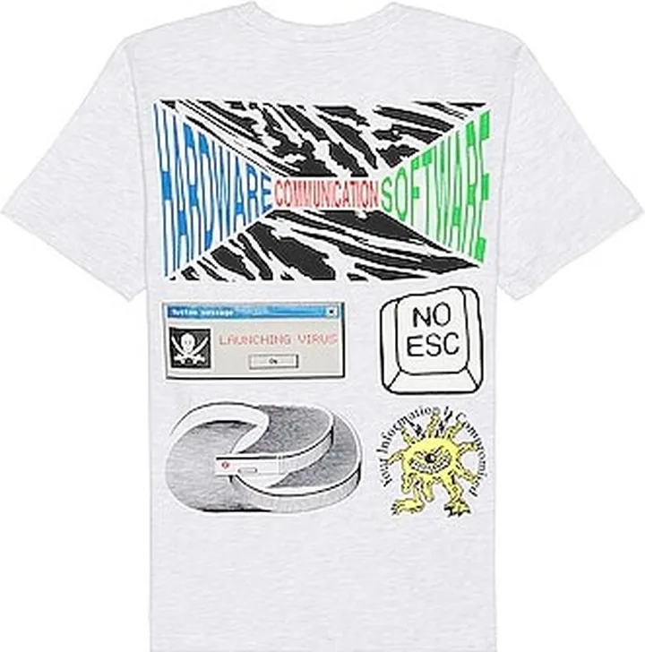 Market Smiley Hackers T-shirt in Grey