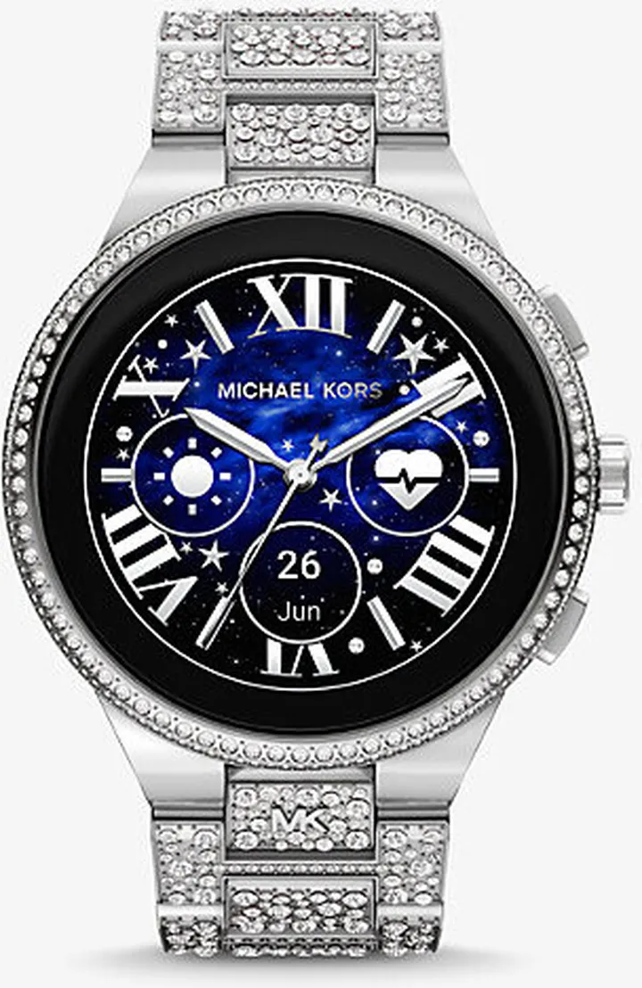 Gen 6 Camille Pavé Silver-Tone Smartwatch