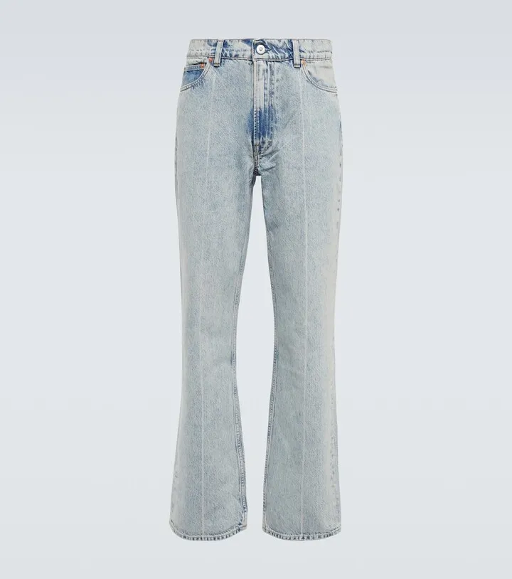 70s Cut bleached high-rise jeans