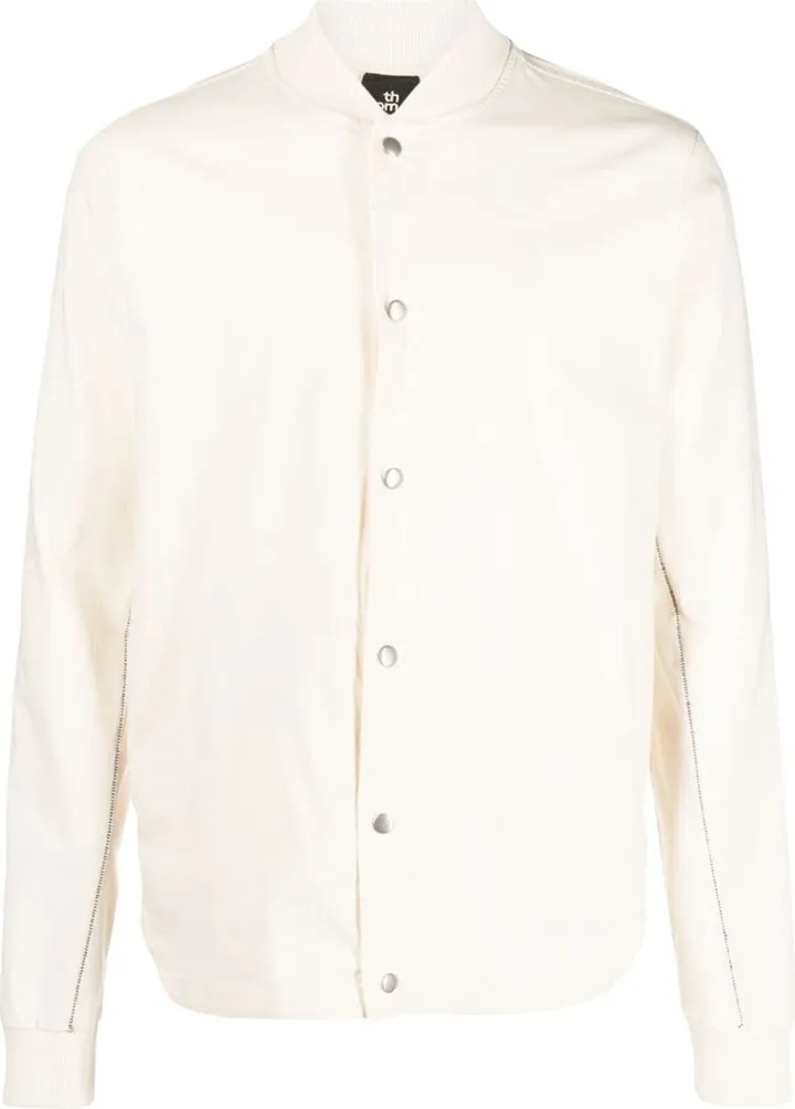 Decorative-Stitching Bomber Jacket