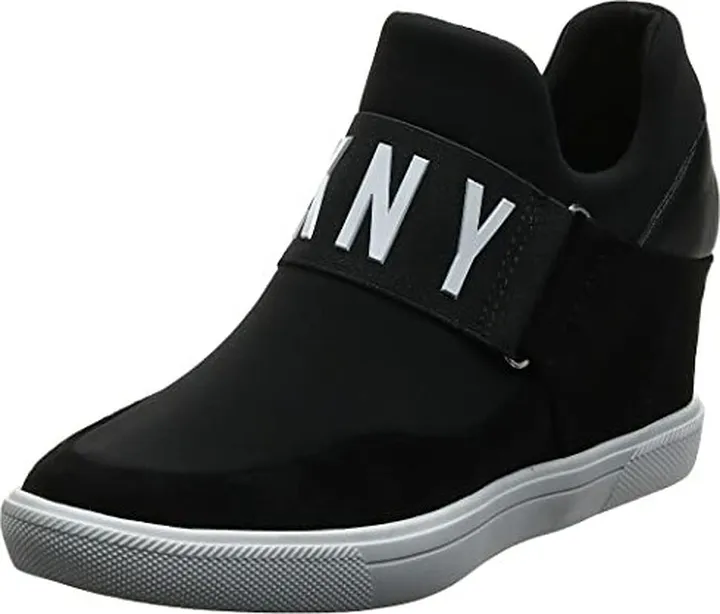 DKNY womens High Top Slip on Wedge Sneaker