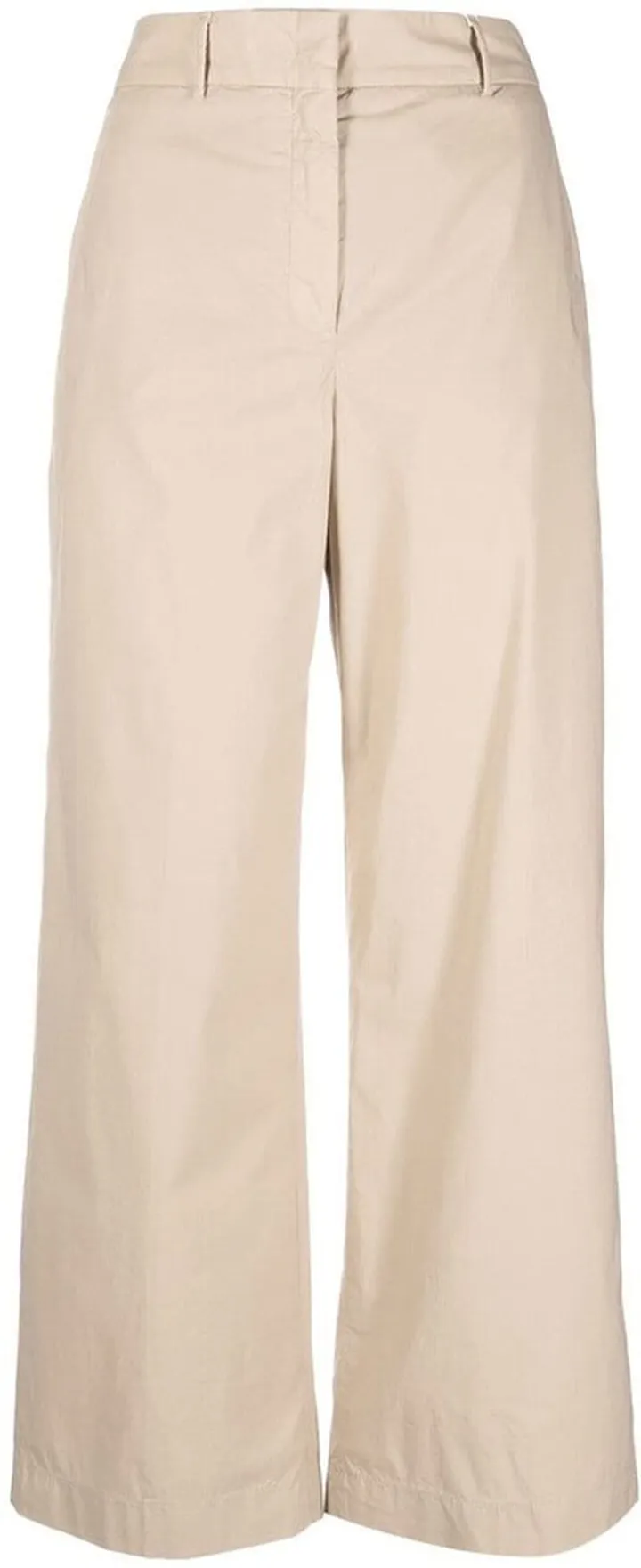 Four-Pocket Cotton Cropped Trousers