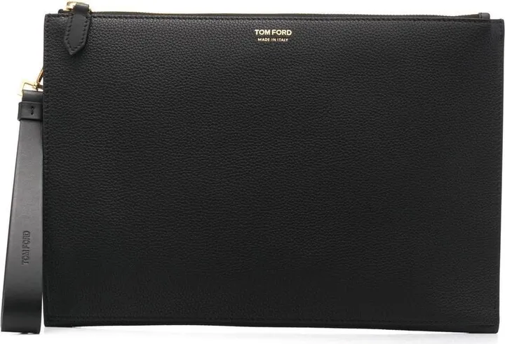 Logo-Plaque Detail Clutch Bag