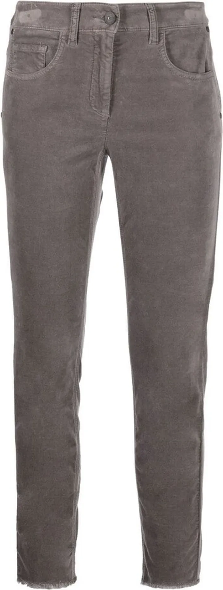 Raw-Cut Hem Jeans