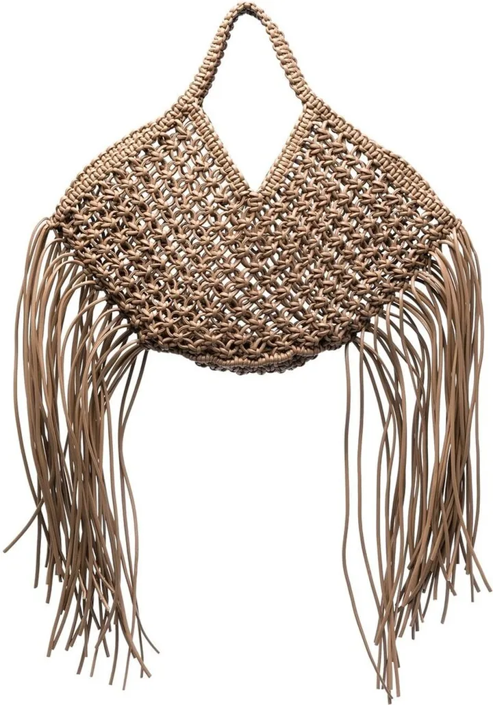 Interwoven Leather Tote Bag