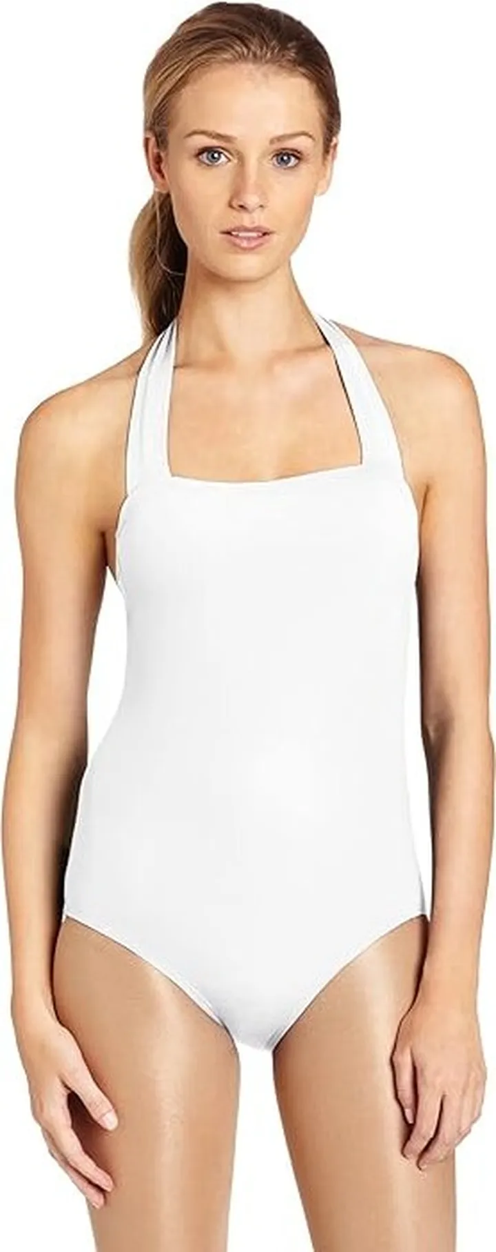 Capezio Women's Halter Leotard (White) Jumpsuit & Rompers One Piece