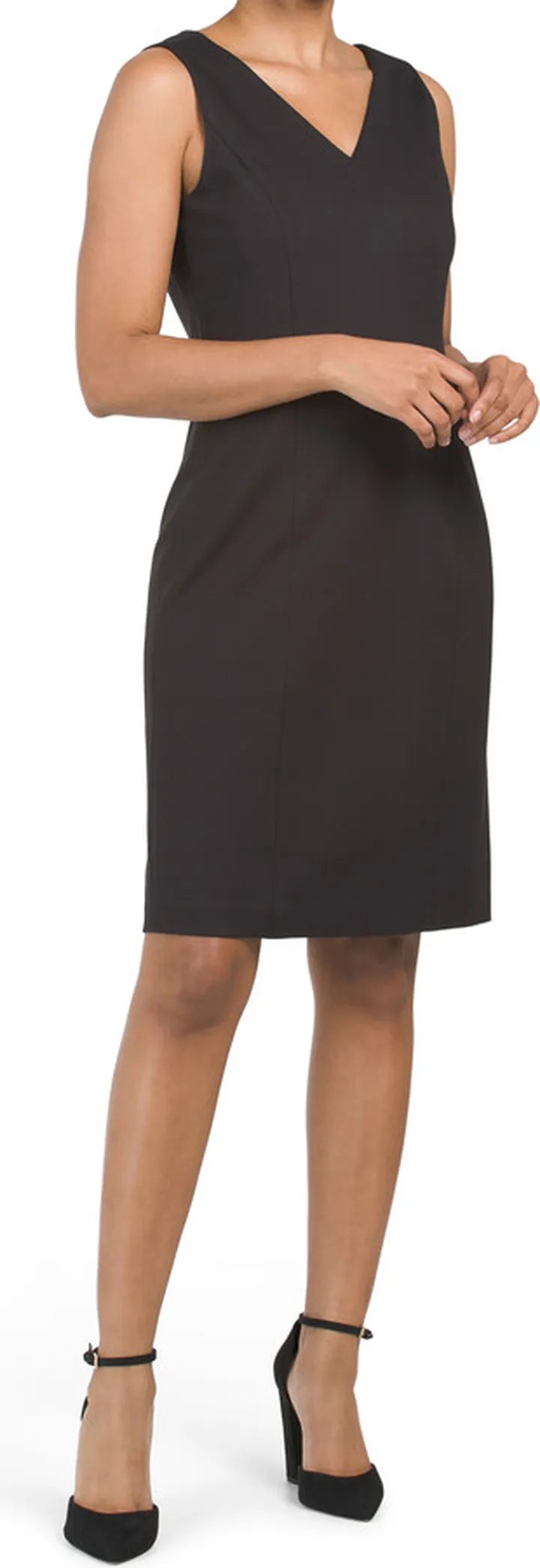 Sleeveless V-neck Sheath Dress