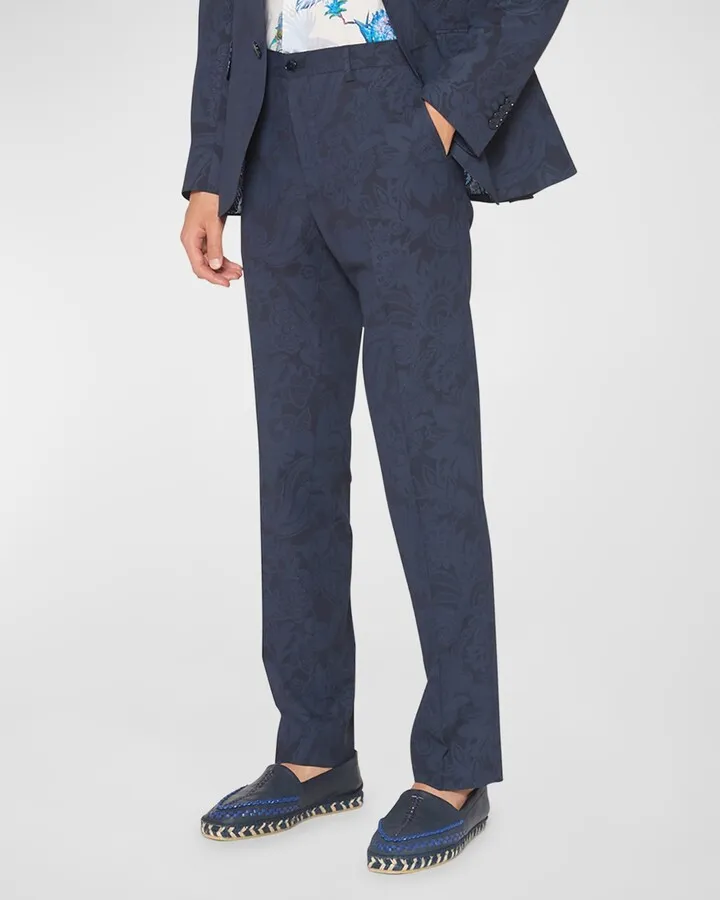 Men's Tonal Jacquard Dress Pants