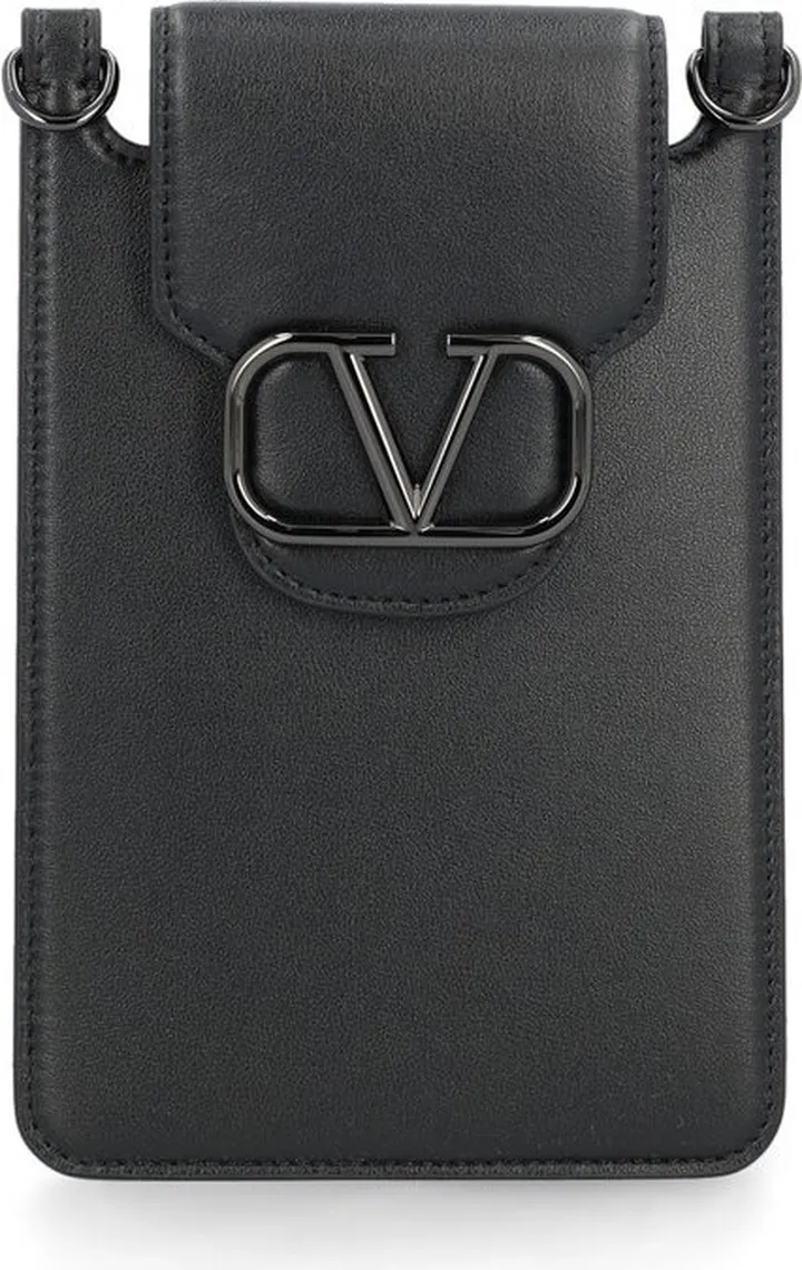 Valentino Logo Plaque Strapped Phone Holder