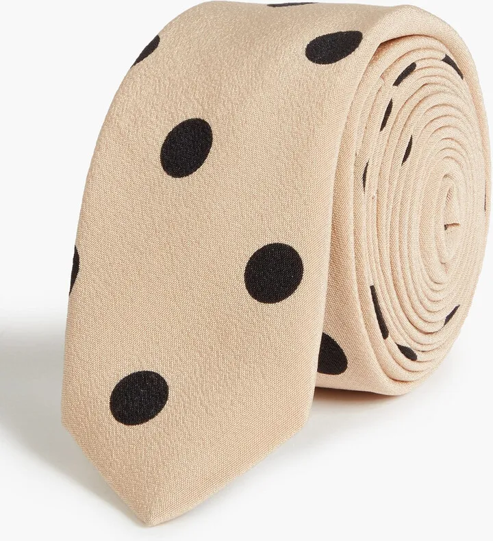Polka-dot silk tie