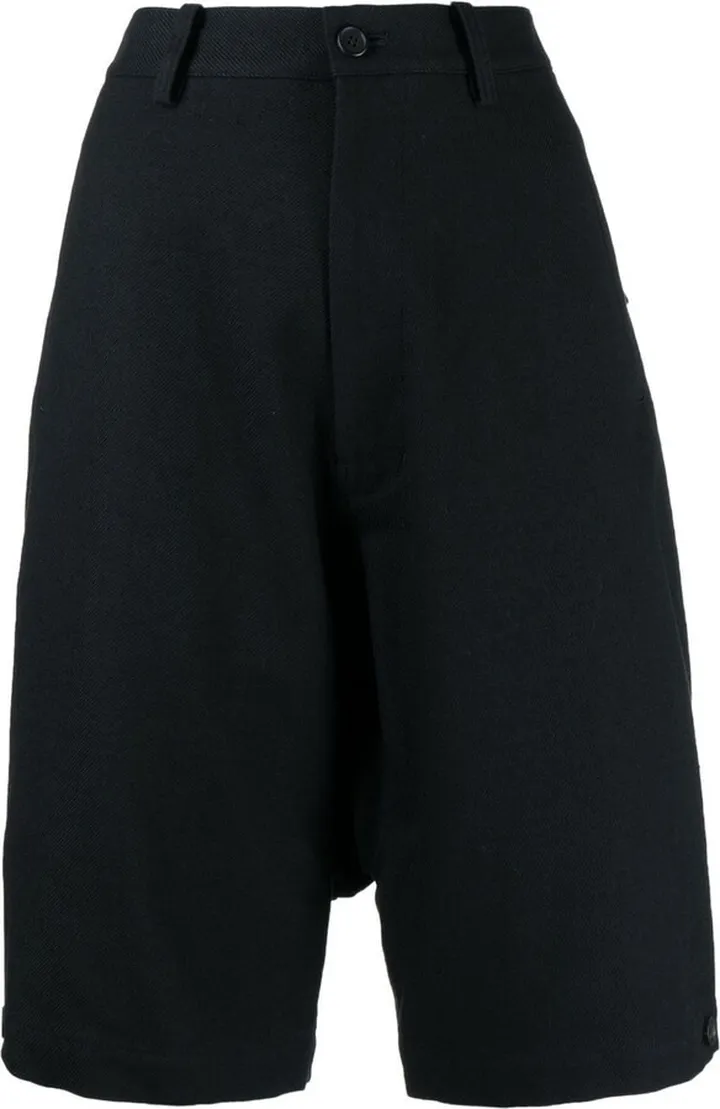 Drop-Crotch Knee-Length Shorts