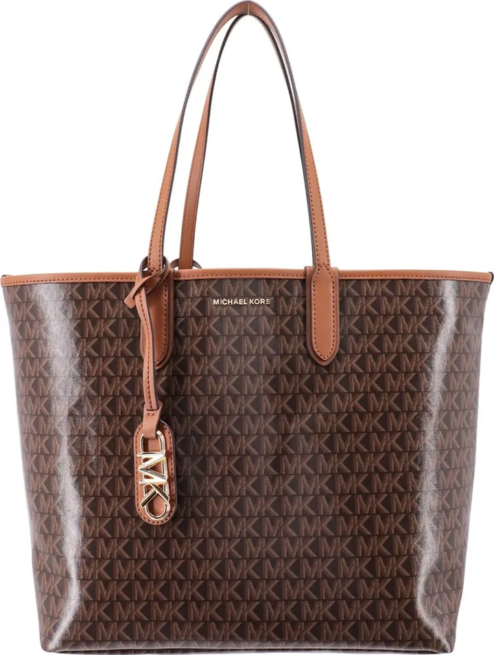 Coated canvas shoulder bag with all-over monogram