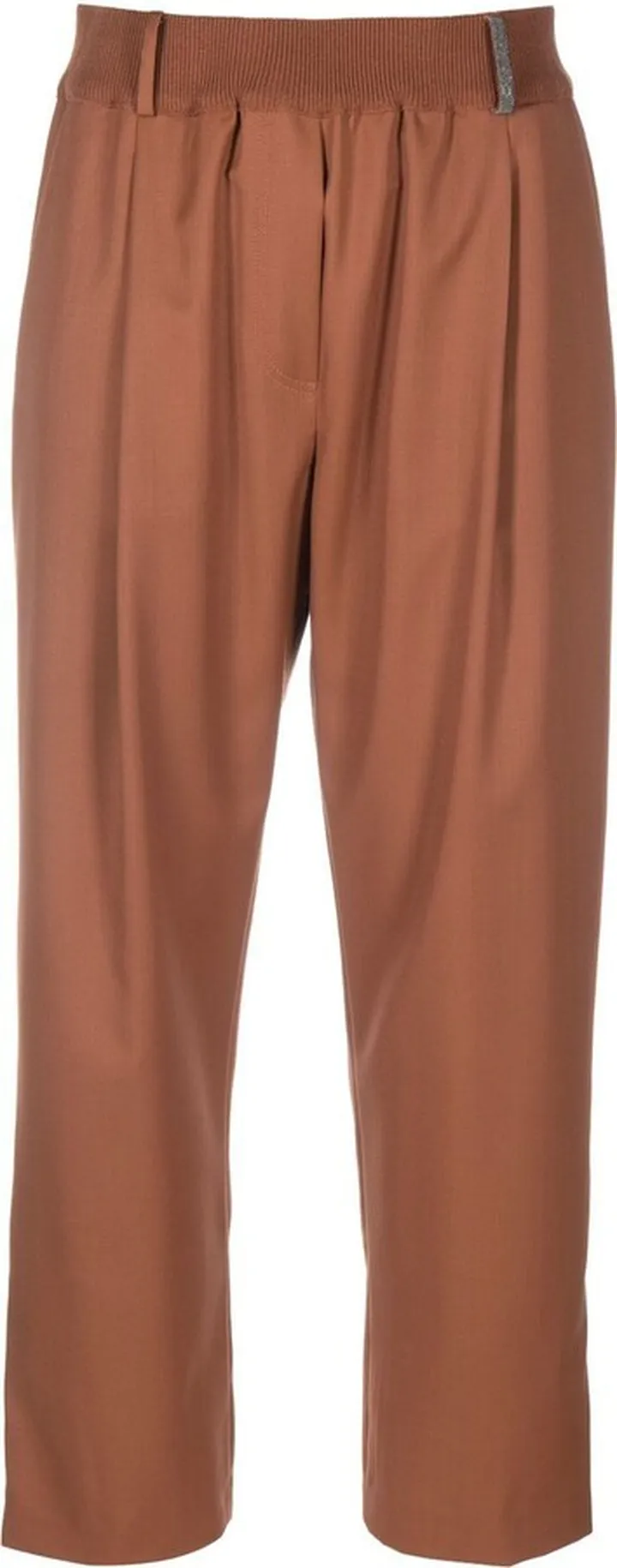 Cropped Straight-Leg Trousers