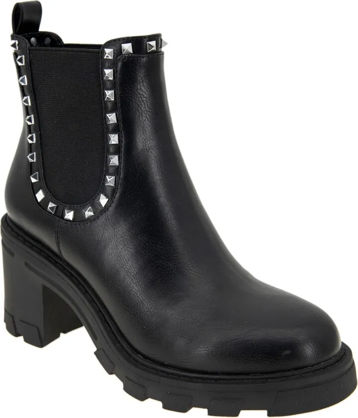BCBGeneration Women's Trista Lug Sole Studded Chelsea Bootie Women's Shoes