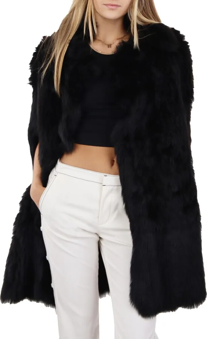 Womens Suede Lamb Fur Coat