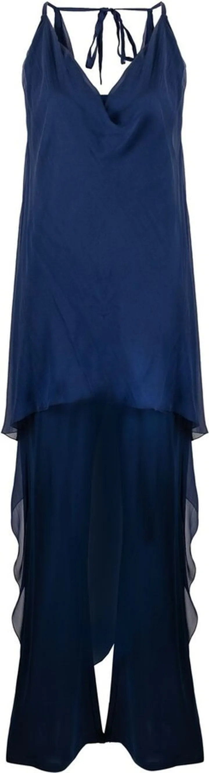 Cowl Neck High-Low Dress