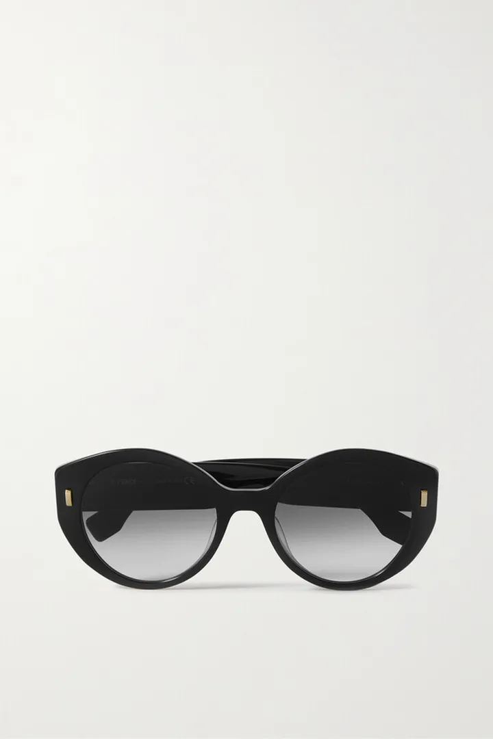 Fendi - Cat-eye Acetate Sunglasses - Black
