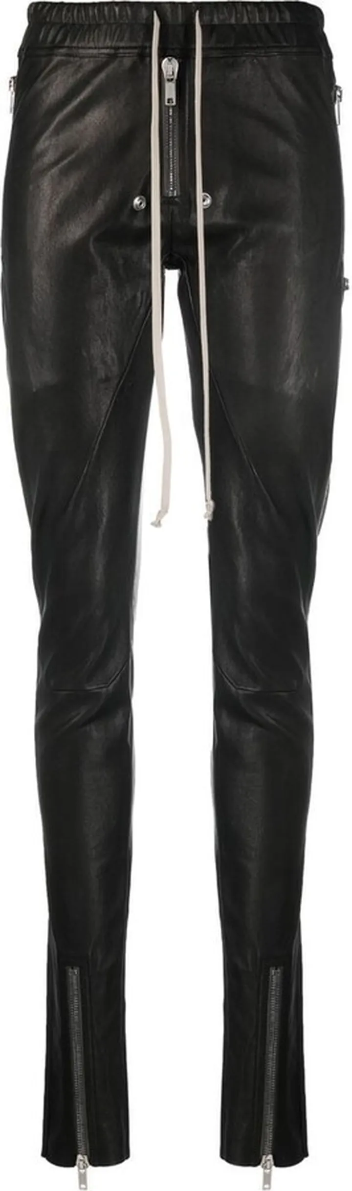 Slim-Cut Leather Trousers