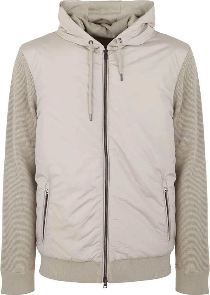 Herno Panelled Hooded Bomber Jacket
