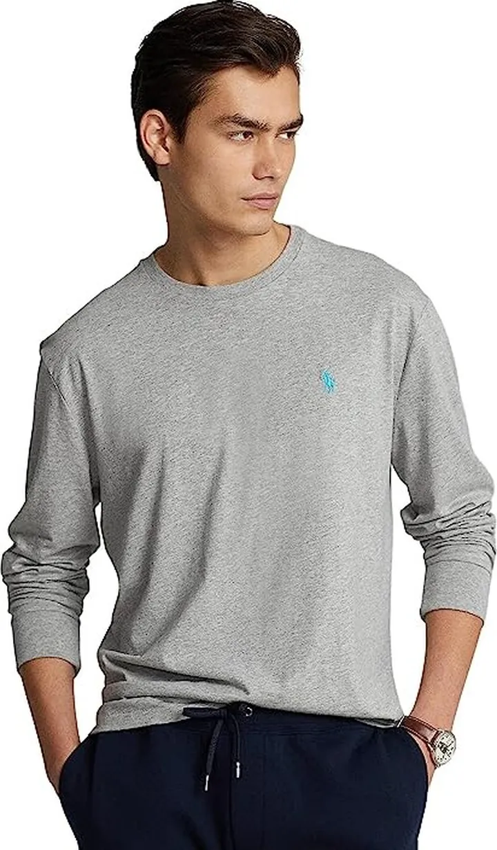 Polo Ralph Lauren Classic Fit Polo Pony Jersey T-Shirt (Andover Heather) Men's Clothing