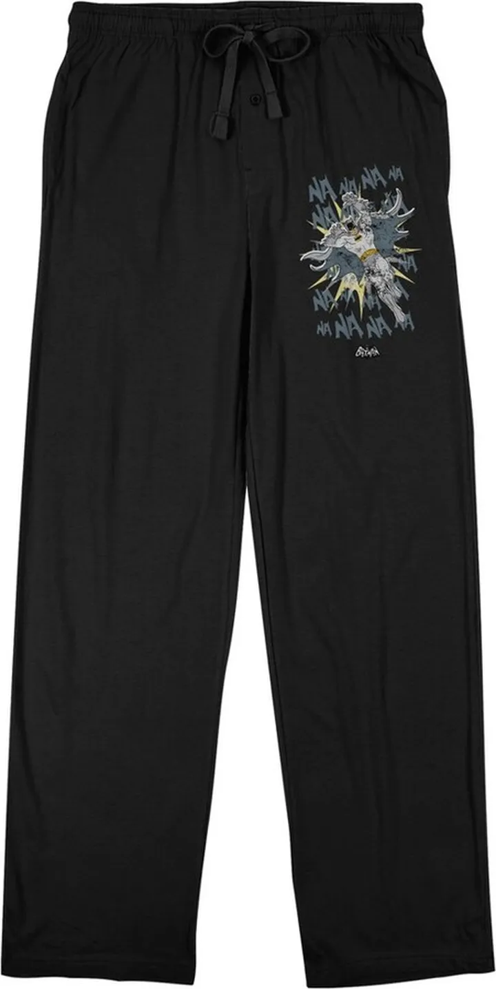 Batman Na Na Na Na Batman Men’s Black Sleep Pajama Pants-3X-Large