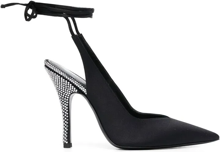 Venus 110mm tie-ankle pumps